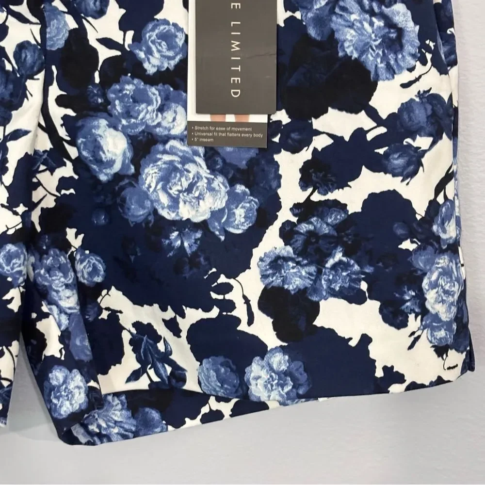 The Limited | Women’s Indigo Navy Floral Tailored Fit Casual Shorts Size 4